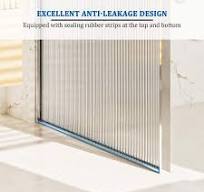 VANITYFUS 34 in. W x 78 in. H x 1.5 in. D Arched Framed Fixed Panel Shower  Door in Chrome with Clear Fluted Glass VA13SN033478CH