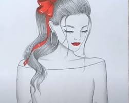 How to draw a feather. Pencil Drawings Of Cute Girls Archives How To Draw Step By Step
