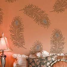 See more ideas about design, feather wall, wall design. Peacock Feather Grande Wall Art Stencil Trendy Stencils For Diy Wall Design Eclectic Wall Stencils By Cutting Edge Stencils Houzz