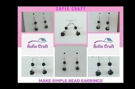 Diy Tutorial How To Make Simple And Elegant Bead Earrings Cara Membuat Anting Manik Sederhana Youtube Bead Earrings Crafts To Make Simple Bead Earrings