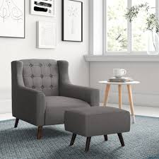 Browse a wide selection of accent chairs and living room chairs, including oversized armchairs, club chairs and wingback chair options in every color and find the best ottoman included armchairs & accent chairs for your home in 2021 with the carefully curated selection available to shop at houzz. Zipcode Design Gertrude 73cm Wide Tufted Wingback Chair And Ottoman Reviews Wayfair Co Uk