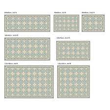 blue green vinyl mat oriental maroccan design tiles decor easy to clean custom size rug pvc rug kitchen mat 178 pvc teppich vinyl fur kuche bodenteppiche