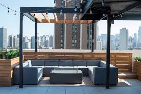 Maybe you would like to learn more about one of these? Rooftop Deck With Steel Pergola Lounge Chicago Illinois Urban Rooftops Chicago Roof Decks