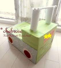 段ボールの手押し車 てづくりこもの展 chebrose 手作りおもちゃ 牛乳パック 0歳児 手作りおもちゃ 手作り おもちゃ 車