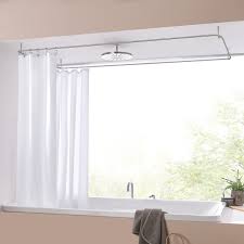 Duschvorhang an der decke befestigen duschvorhang ks handel 24 perfekt für hohe decken. Duschvorhangstange Rechteck Deckenmontage Duschvorhang De Einfach Gute Duschvorhange