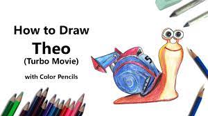 Colored pencil lessons (the virtual lnstructor). Theo From Turbo Movie Colored Pencils Drawing Theo From Turbo Movie With Color Pencils Drawingtutorials101 Com