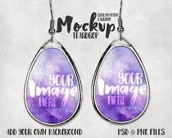 Dye Sublimation Teardrop Shaped Hook Earring Mockup Template Etsy Teardrop Shape Dye Sublimation Hook Earrings