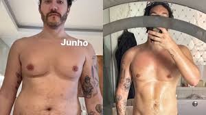 Eliezer mostra mudança corporal após lipoaspiração e ginecomastia