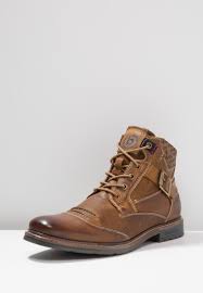 Bugatti Lace Up Ankle Boots Cognac Zalando Co Uk Boots Mens Leather Boots Boots Men