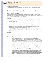 I use it on more than 5 patients a day and recommend a staged approach and to. Pdf Polidocanol For Endovenous Microfoam Sclerosant Therapy