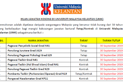 51 di antaranya dipecat dan 24 lainnya akan mengikuti pendidikan dan pelatihan bela negara. Jawatan Kosong Di Universiti Malaysia Kelantan Umk Ejawatankini Com