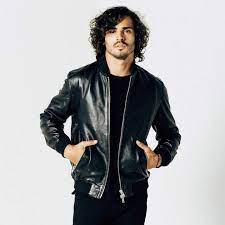 Dstld Mens Leather Bomber Jacket In Black Mens Leather Bomber Jacket Bomber Jacket Leather Bomber Jacket