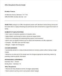 10+ Receptionist Resume Templates - PDF, DOC | Free & Premium Templates