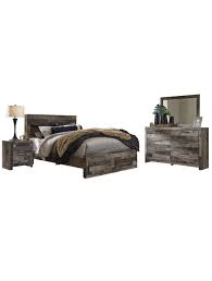 Browse furniture.com to shop 7 pc bedroom sets and collections. Derekson Gray Dresser Mirror Queen Bed W Storage Footboard Ns Bedrooms Surplus Furniture