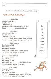 Monkeys English Reading Writing Worksheet First Grade Worksheets Christmas Math Worksheets 1st Grade Math Worksheets