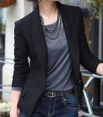 Women S One Button Slim Fit Casual Business Blazer Suit Jacket Coat Outwear Tops Ebay Fashion Business Casual Outfits Blazers For Women