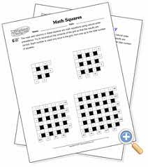 Fichas interactivas para rellenar online y enviar al profesor/a. Math Squares Worksheetworks Com