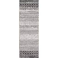 Shop for black and white runner rug at bed bath & beyond. Artistic Weavers Laurine Black White 2 Ft 7 In X 7 Ft 6 In Runner Rug S00151077095 The Home Depot