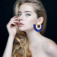 Amazon.com: meekoo 6 Pairs Tassel Dangle Earrings Gold Hoop Fringe Earrings  Bohemia Fan Shaped Earrings for Women Party and Daily Wear : Clothing, ...