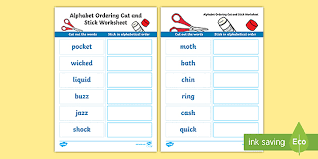 Alphabetize list is a free online tool which will put any list you have into alphabetical order. Alphabet Ordering Cut And Stick Worksheet Teacher Made