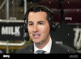 Pac-12 Networks play-by-play announcer JB Long (right) and analyst Eddie  House during an NCAA college basketball game between the Southern  California Trojans and the California Golden Bears, Saturday, Jan. 29,  2022, in