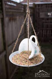 How To Make A Teacup Bird Feeder Practically Functional Teacup Crafts Bird Feeders Diy Bird Feeder