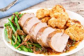 Apple Glazed Pork Tenderloin With Bbq Rubbed Cauliflower Caramelized Shallots And Green Beans Recipe Pork Glaze Hello Fresh Recipes Pork Tenderloin