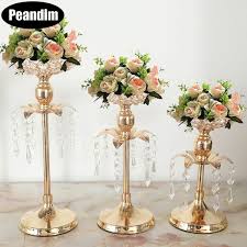 Crystal candle holders candle lantern gold candle holders wedding centerpieces center table candlesticks parties home decor. Gold Candelabra Centerpieces Wedding Decoration Crystal Candle Holder Party Tabletop Flower Holder Home Decor Wish