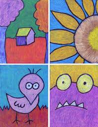 Now it's time to give this cat cartoon drawing with some special pencil strokes. Simple Paintings For Kids