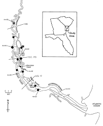 Map Of The Savannah River Estuary Including Front Middle