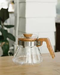 Glass Coffee Server With Wood Handle Coffee Urn Coffee Server Vintage Coffee Pot