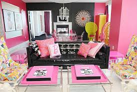 Pretty Pink And Black Barbie Living Room Decor Barbie Room Barbie Room Decor Themed Hotel Rooms
