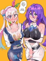 Iofi & Moona's body-paint : rhentai
