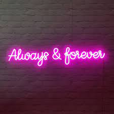 Always And Forever Neon Sign Custom Led Made To Order Etsy In 2021 Neon Signs Quotes Neon Signs Pink Neon Wallpaper