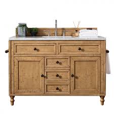 This free standing, modern vanity built with solid wood construction, and offers two soft closing doors and four drawers with brushed nickel hardware. 48 Inch Distressed Single Sink Bath Vanity Custom Options