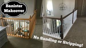 I kept seeing reviews about how. Oak Banister Makeover Gel Stain With No Stripping Youtube