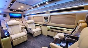 Luxurious Travel Environment That Emphasizes Comforts And Aesthetics Above All With Various Amenities And Entertai In 2020 Luxury Private Jets Luxury Van Benz Sprinter