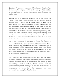 The doctrine of separate legal entity was originated from this case. Pdf Q The Company Is At Law A Different Person Altogether From Its Members Mohammed Al Amin Academia Edu