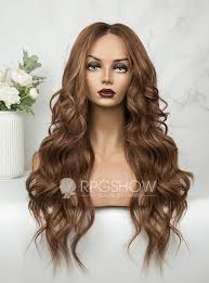 Light Brown Highlights Wavy Lace Wigs Monica001 Monica001 409 99 Full Lace Wigs Lace Front Wigs Rpgshow Bold Sexy Hair