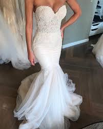 If that bride is you, get ready to fall in love with one of the gorgeous mermaid wedding dresses below! Mermaid Wedding Dresses 2019 Unique Wedding Dresses 2019 Lace Wedding Dresses 2019 M White Tulle Wedding Dress White Lace Wedding Dress Chic Wedding Gown