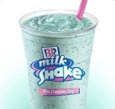 Baskin Robbins Mint Chocolate Chip Shake Mint Chocolate Mint Chocolate Chip Milkshake Mint Chocolate Chips