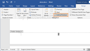 Click on page number in the header & footer group. How To Insert Page Number In Word 2019 2016 From Specific Page Password Recovery