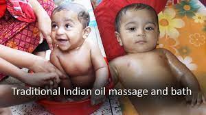 Mothers can find massaging and relaxation diy massage oil diy bath products oils for sleep massage home made soap diy natural products baby massage oils. Traditional Indian Baby Oil Massage And Bath Shuddho S Everyday Dec 6 2019 Baby S Development Youtube