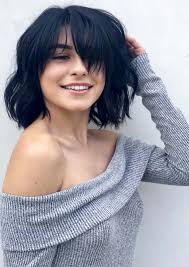 【short bob wigs】:100% unprocessed brazilian virgin straight human hair short bob wigs with bangs, which is cut from healthy young female donors, very soft, healthy, full at the hair end. Haircut For Short Hair Girls With Bangs Novocom Top