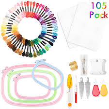2 pcs x embroidery cloth. Embroidery Home 14 Count Classic Reserve Aida And Tool Kit 50 Color Threads Embroidery Starter Kit Cross Stitch Tool Kit Including 5 Pcs Plastic Embroidery Hoop