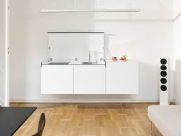 Miniki Slimline Im Wohnraum Modul Sl1 Und Sl3 Mit Backofen Umbau Kleiner Kuche Kompakte Kuche Kuchen Design