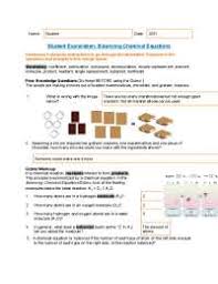 Read online gizmo chemical equations answer keyncing chemical equations game phet simulation youtube / the video includes six chemical. Balancing Chemical Equations Docsity