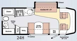 2008 Winnebago View 24h Floor Plan Google Search Winnebago Motorhomes For Sale Sprinter Van Camper
