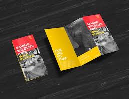 Free Premium Z Fold Brochure Mockup Psd File Brochure Mockup Psd Brochure Psd Brochures Mockups