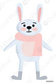 Trouvez des images de lapin dessin. Dessin Anime D Un Petit Lapin Blanc Mignon Avec Des Vecteur Stock Crushpixel